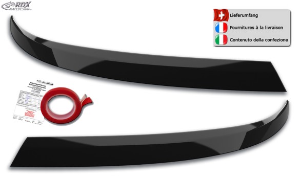 Scheinwerferblenden VW T6.1 (ab 2019) (schwarz glänzend) (mit CH-Eignungserklärung) (PU-ABS) Scheinwerferblenden VW T6.1 (ab 2019) (schwarz glänzend) (mit CH-Eignungserklärung) (PU-ABS)