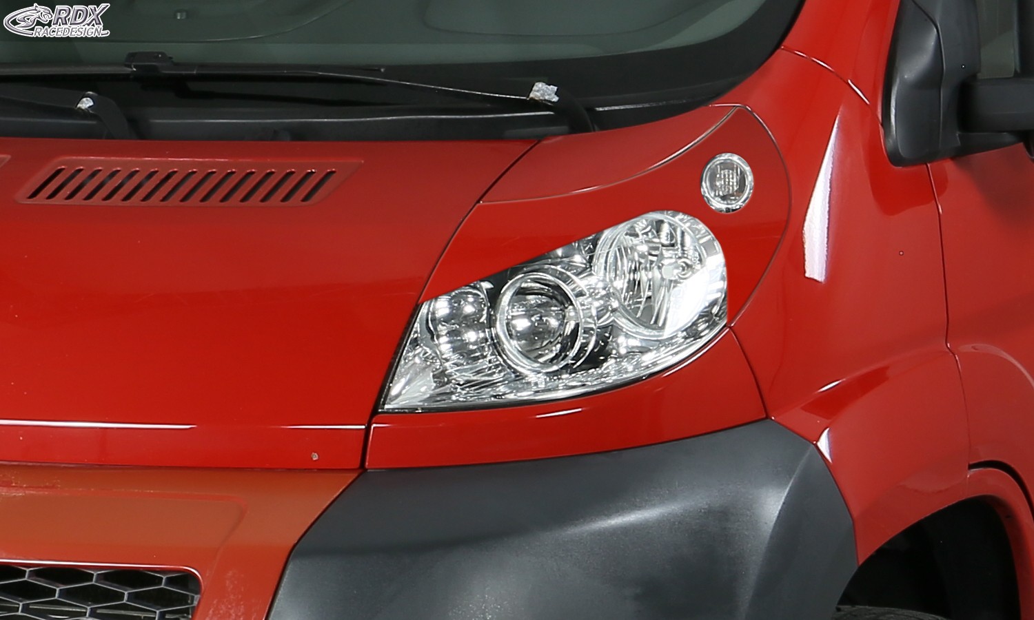 Scheinwerferblenden Fiat Ducato (2006-2014) / Citroën Jumper (2006-2014) / Peugeot Boxer (2006-2014) / RAM ProMaster (ab 2013) (mit CH-Eignungserklärung) (PU-ABS)