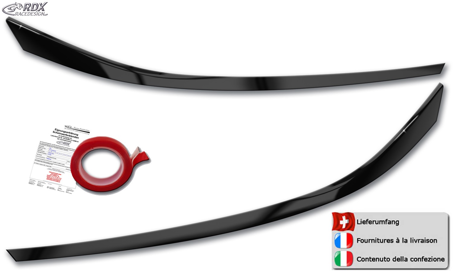 Scheinwerferblenden Hyundai i20 (BC3 / BI3) (ab 2020) (schwarz glänzend) (mit CH-Eignungserklärung) (PU-ABS)