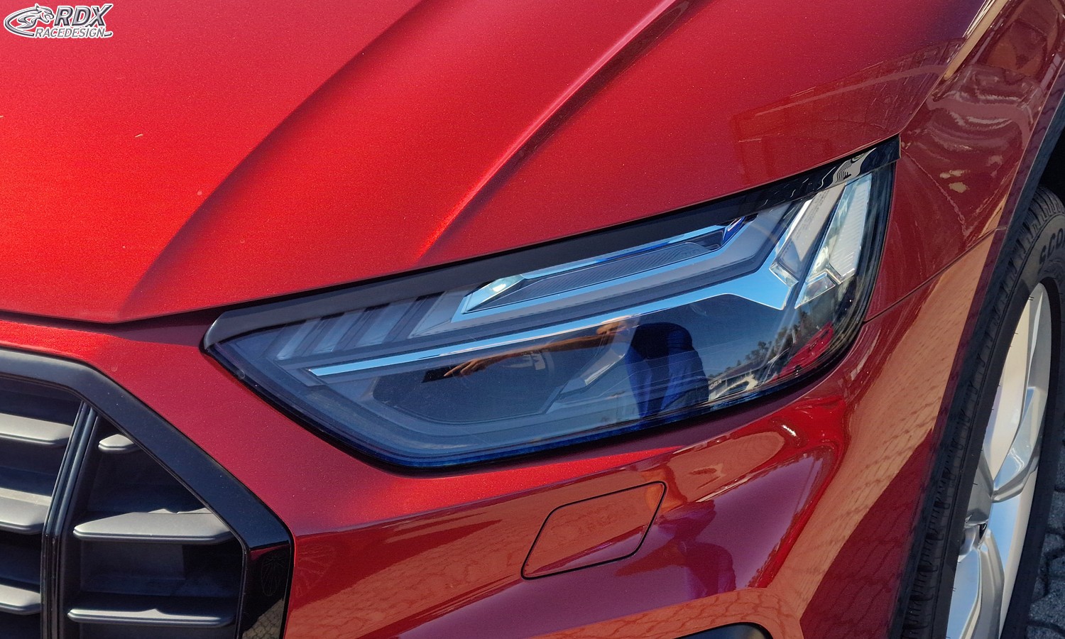 Scheinwerferblenden Audi Q5 & Audi Q5 Sportback (FY) (ab 2021) (schwarz glänzend) (mit CH-Eignungserklärung) (PU-ABS)