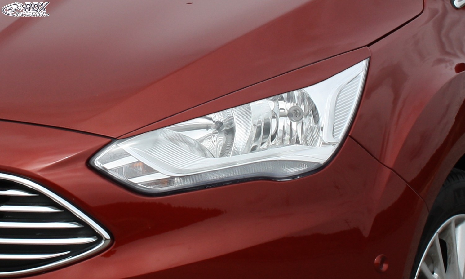 Scheinwerferblenden Ford C-Max (DXA) (2015-2019) (mit CH-Eignungserklärung) (PU-ABS)