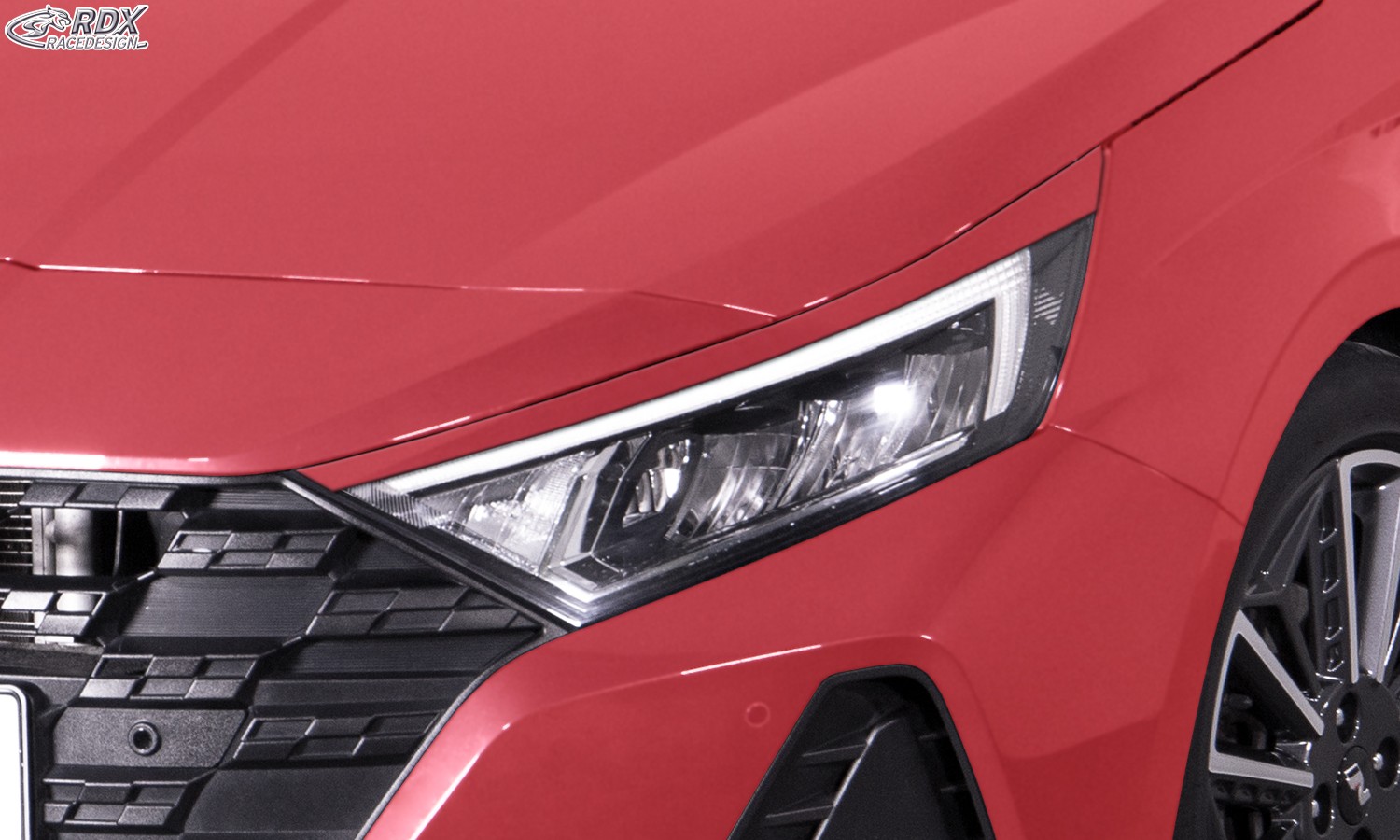 Scheinwerferblenden Hyundai i20 (BC3 / BI3) (ab 2020) (mit CH-Eignungserklärung) (PU-ABS)