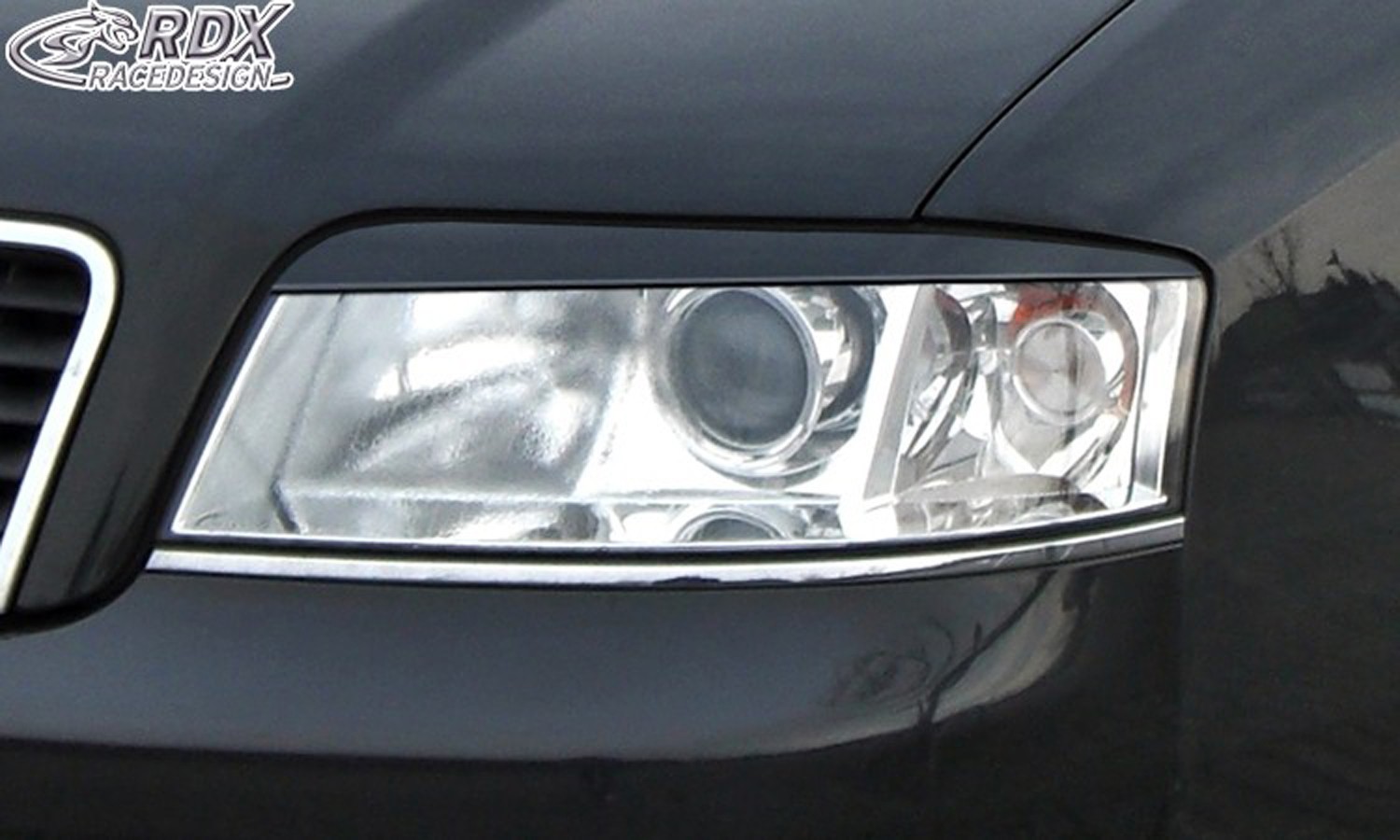 Scheinwerferblenden Audi A6-4B (ab 2001) (PU-ABS)
