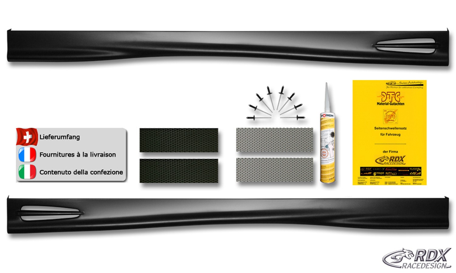 Seitenschweller Mitsubishi Galant (ab 1996) "GT4" (PU-ABS)