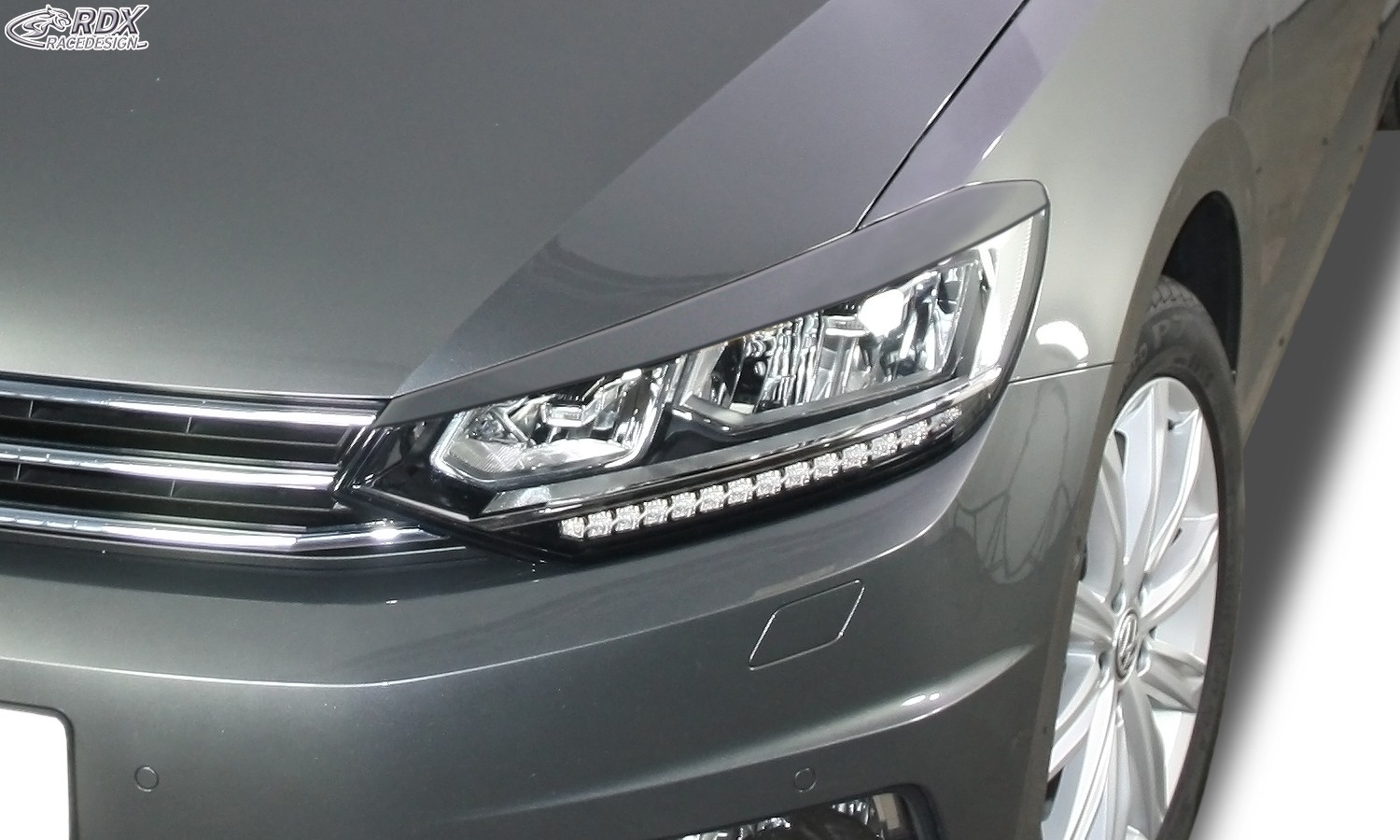 Scheinwerferblenden VW Touran (5T) (ab 2015) (nur für Modelle mit LED-Scheinwerfer) (mit CH-Eignungserklärung) (PU-ABS)